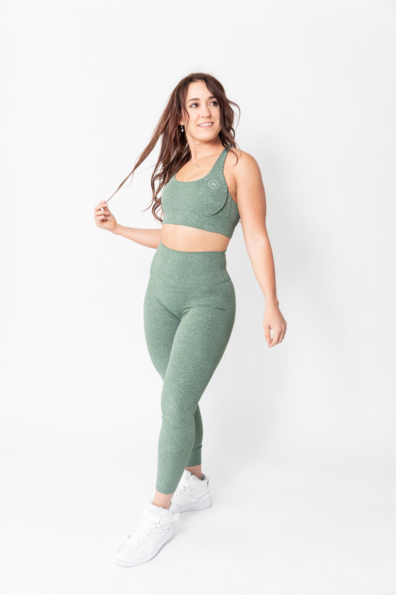 Green Camo - Sports Bra