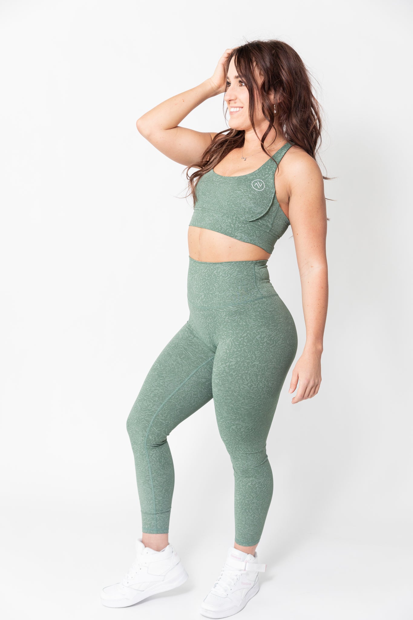 Green Camo - Sports Bra