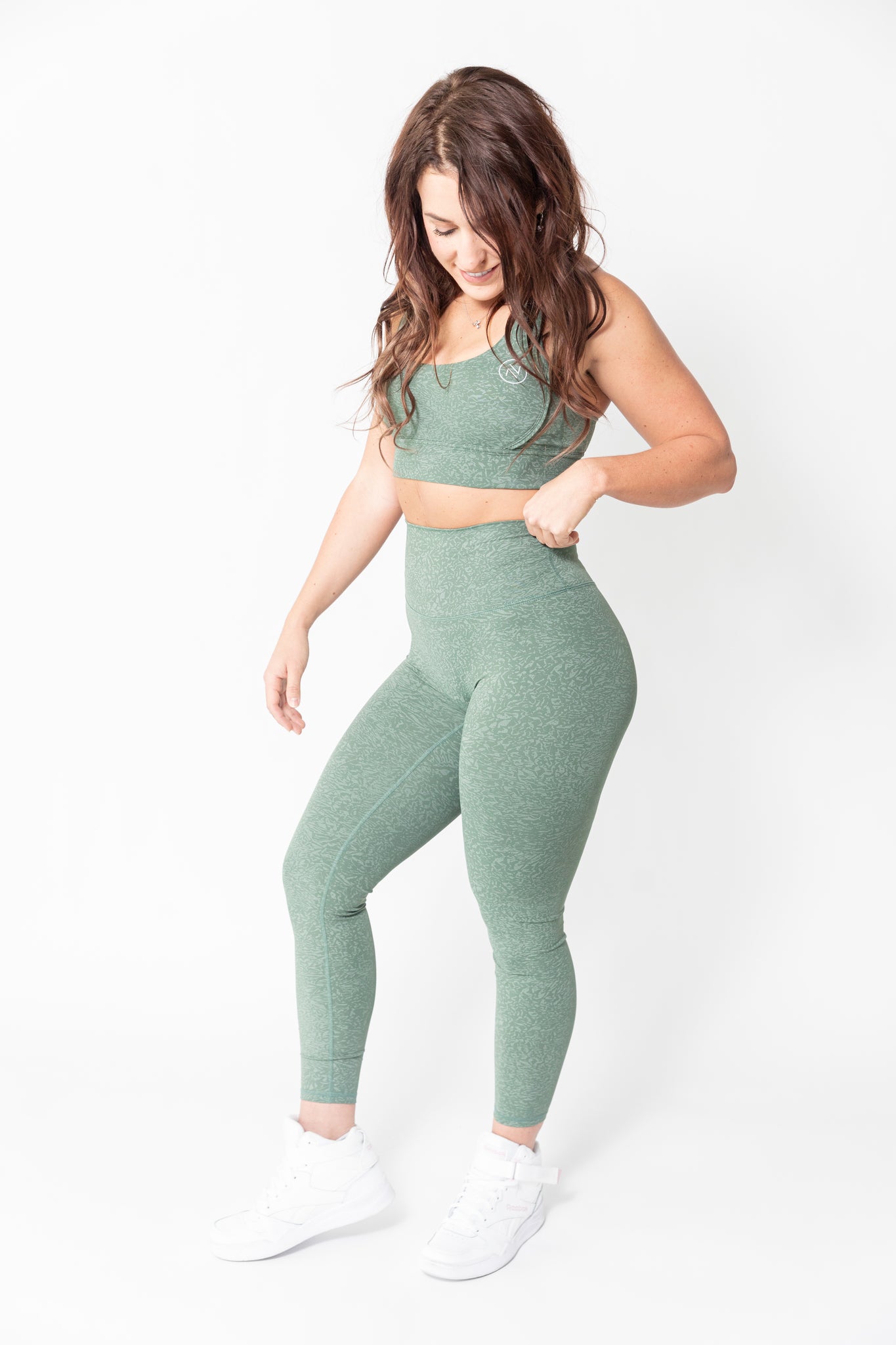 Green Camo - Sports Bra